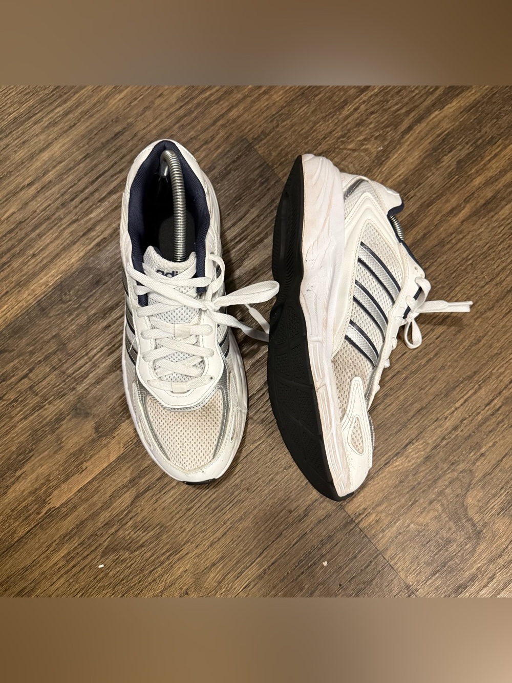 adidas Running White and Navy Athletic Sneakers Size 8 Men